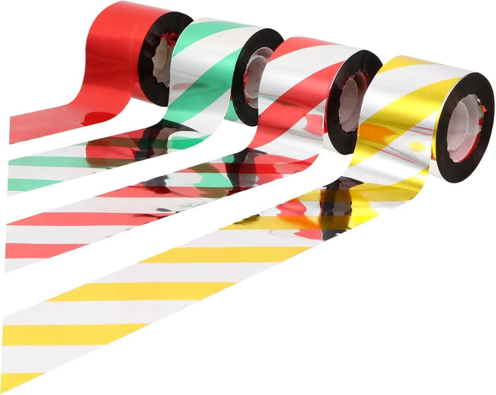 4個 鳥よけリボン バードドライビングベルト カラーテープ のりテープ グリップテープ ハトテープ かかしリボン 反射する 粘着テープ 鳥よけベルト ポリエステルフィルム - Yolerhome