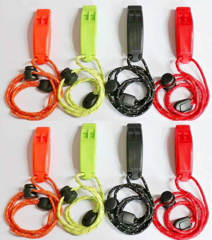 緊急ホイッスル 4個セット 笛 地震 災害用 非常用 二周波設計 鋭い音 救援 クリップE - WH01 - Yolerhome