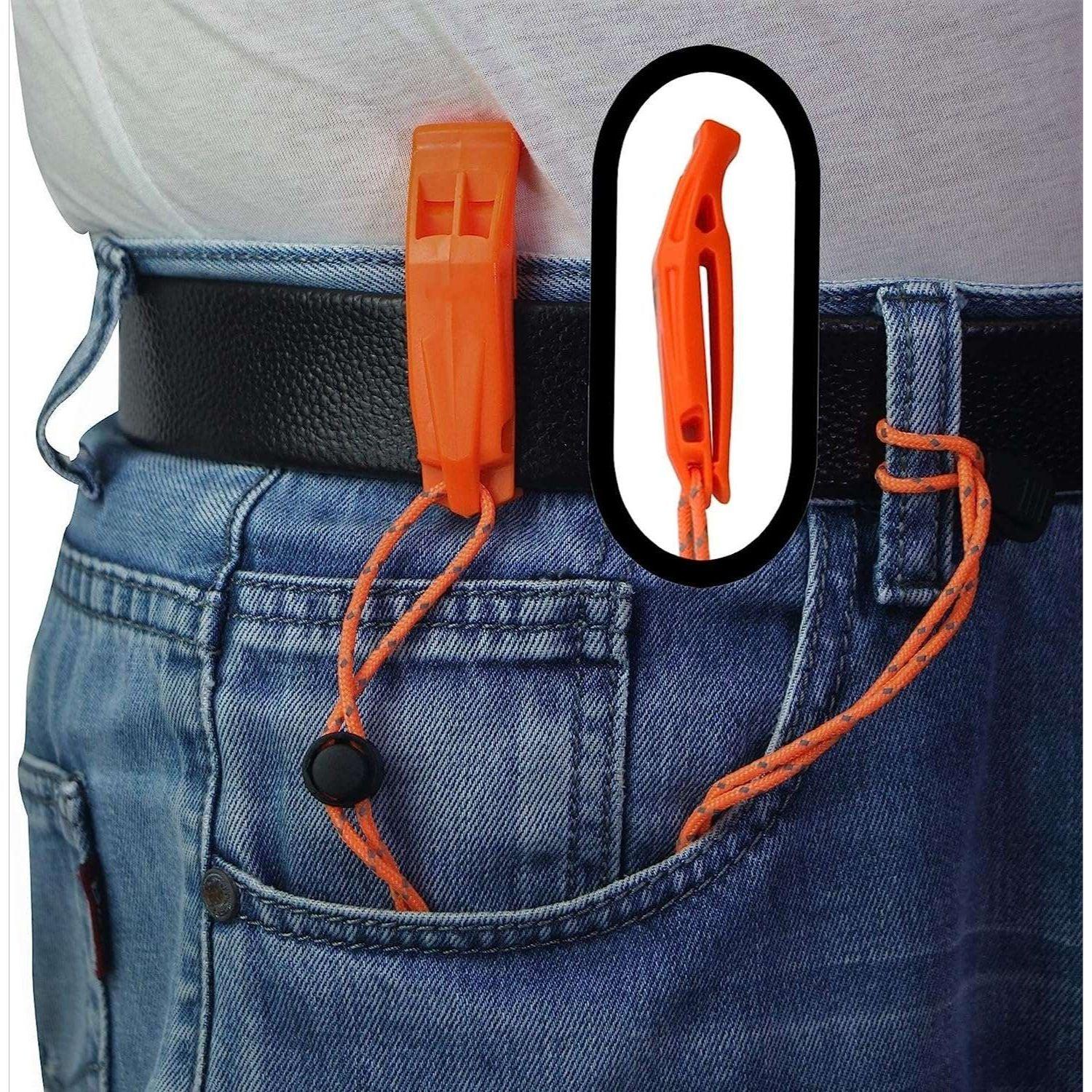 緊急ホイッスル 4個セット 笛 地震 災害用 非常用 二周波設計 鋭い音 救援 クリップE - WH01 - Yolerhome