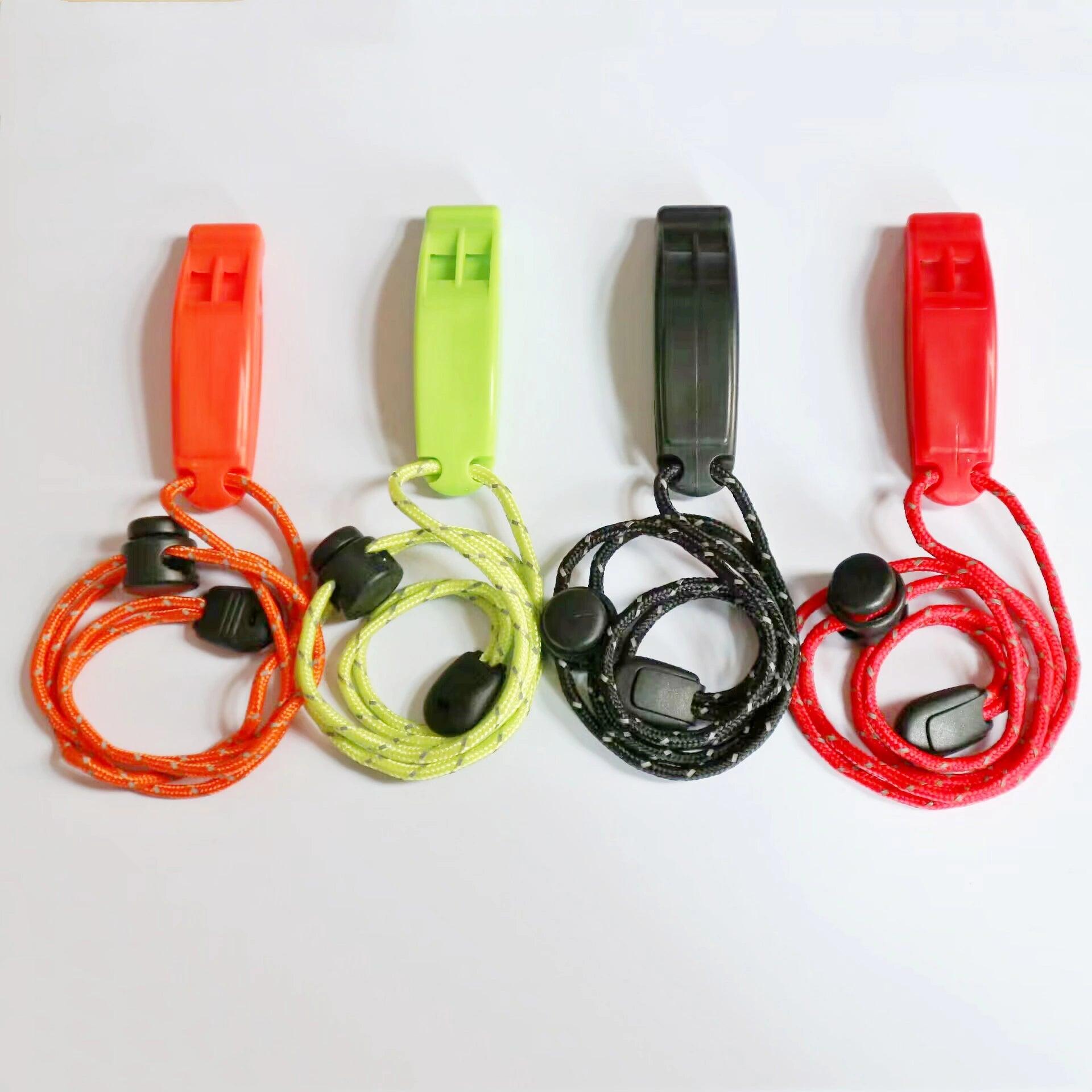 緊急ホイッスル 4個セット 笛 地震 災害用 非常用 二周波設計 鋭い音 救援 クリップE - WH01 - Yolerhome