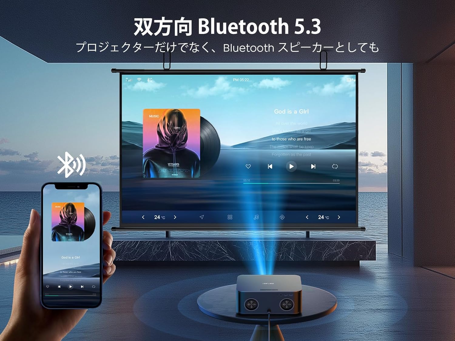 プロジェクター 4K 1200ASNI 高輝度 - ［AI技術搭載＆オートフォーカス＆自動台形補正&36Wスピーカー］プロジェクター HDMI WiFi6 Bluetooth5.3 4K対応 300"大画面 ホームシアター 家庭用プロジェクター スマホ/PC/DVD/Switchなどに対応 ホームプロジェクター X9 - Yolerhome