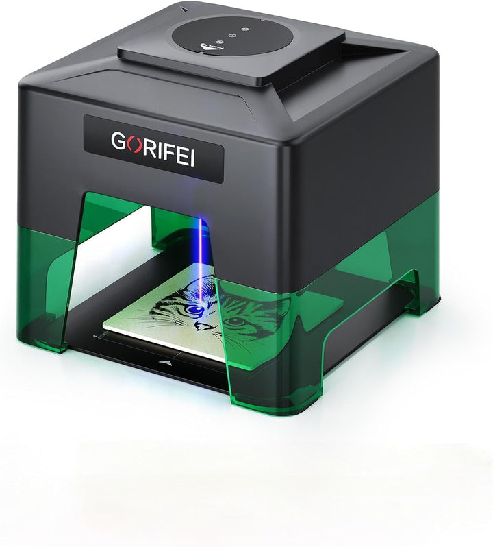 レーザー刻印機 黒いレーザー彫刻機 5000mw DIY道具 高速度 高性能 高安定性 家庭用 軽量 小型 耐久 刻印 彫刻切断機 windows/Mac対応 iOS/Android/USB接続用 アプリ操作 使用寿命連続10,000時間以上 初心者 プレゼント レーザー加工機 レーザークラス2 - Yolerhome