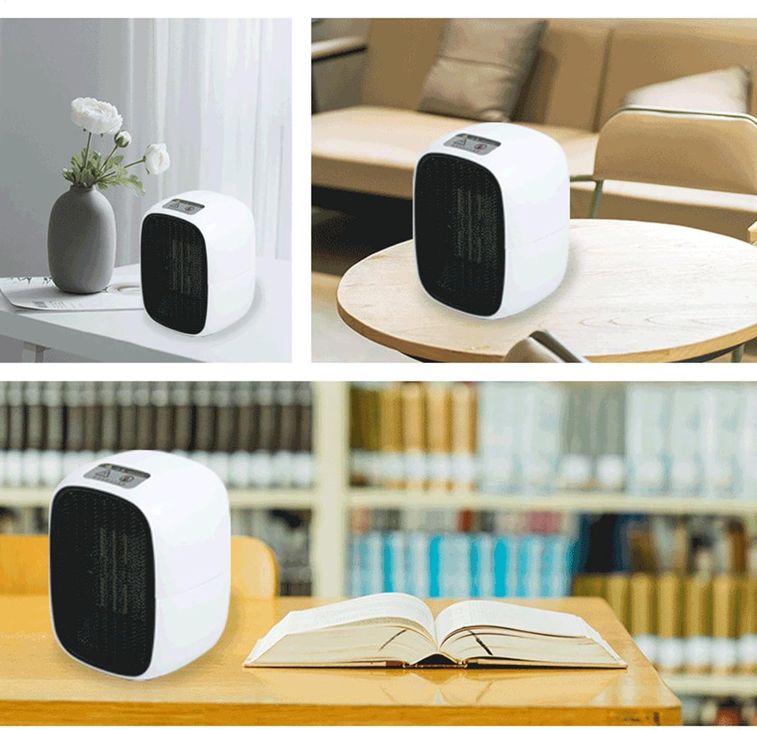 電気ファンヒーター 小型 500W ポータブルヒーター 省エネ 即暖 速暖 広域散熱 自動恒温設計 阻燃隔熱材料採用 PTC熱保護器＆過熱溶断 安全暖房デスクヒーター コンパクト 軽量 家庭用・オフィス用・足元用 パーソナル電気ヒーター 冬の防寒対策 - yolerヒータ - Yolerhome