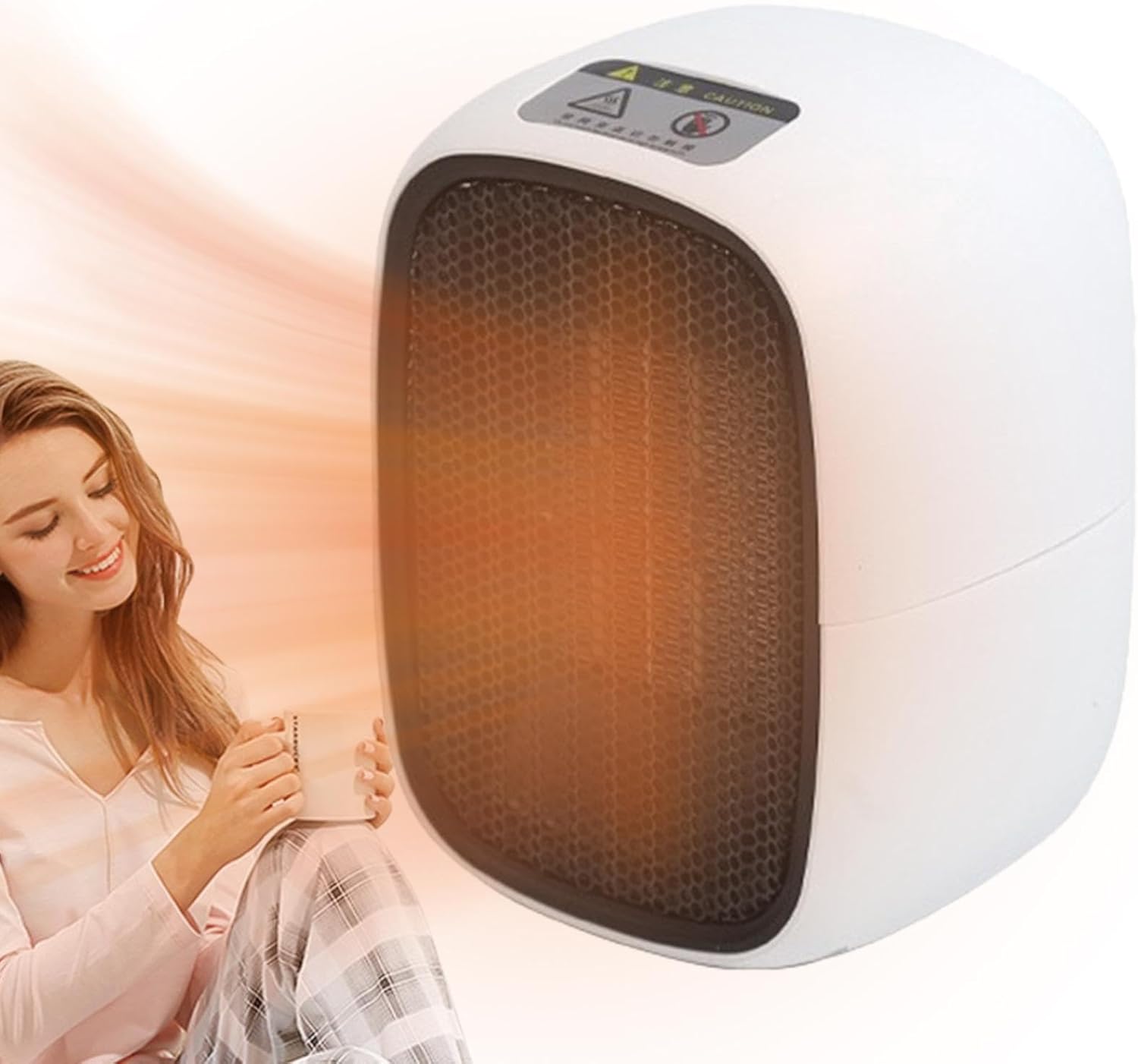 電気ファンヒーター 小型 500W ポータブルヒーター 省エネ 即暖 速暖 広域散熱 自動恒温設計 阻燃隔熱材料採用 PTC熱保護器＆過熱溶断 安全暖房デスクヒーター コンパクト 軽量 家庭用・オフィス用・足元用 パーソナル電気ヒーター 冬の防寒対策 - yolerヒータ - Yolerhome