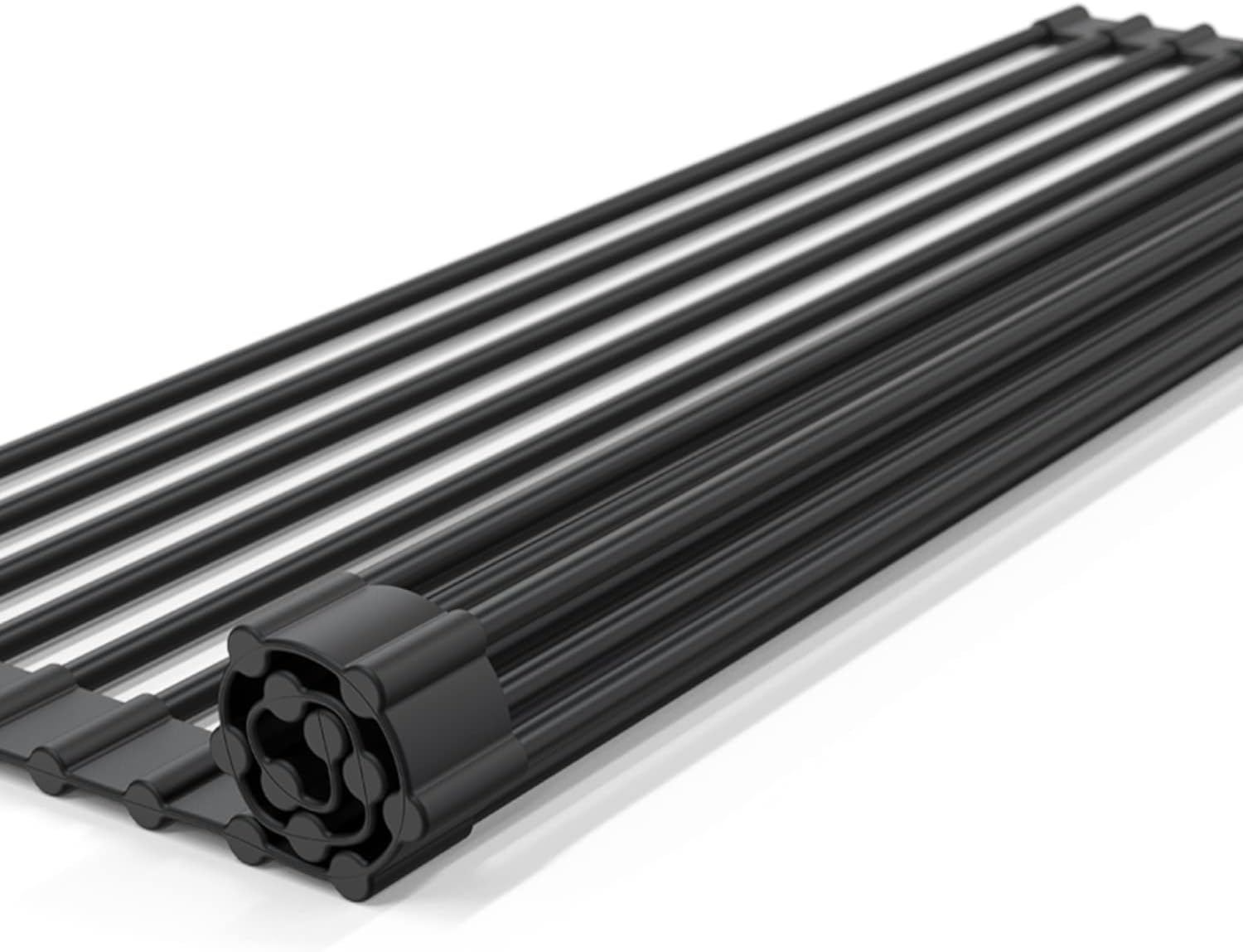 水切りラック シンク上 食器 水切りカゴ くるくるスッキリラック 抗菌 コンパクト 錆びない シリコン シンク 省スペース ワイド 乾燥 (52 × 33cm ) - Yolerhome