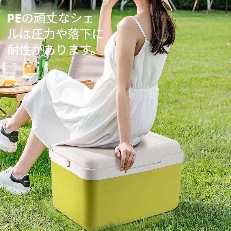 クーラーボックス テイク6 容量約6L/9L/15L 冷蔵庫 屋外キャンプ ブロック 鮮度保持箱 商用 車載 移動小型冷蔵庫 バケツ保温箱 - Yolerhome