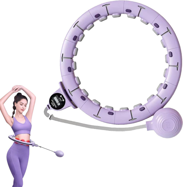 フラフープダイエット用 フラフープ 大人・子供兼用 運動器具 スマートフラフープ 組み立て式 フラフープ フィットネスフープ エクササイズ ダイエット器具 サイズ調整可能 直径約65~110CM - Yolerhome