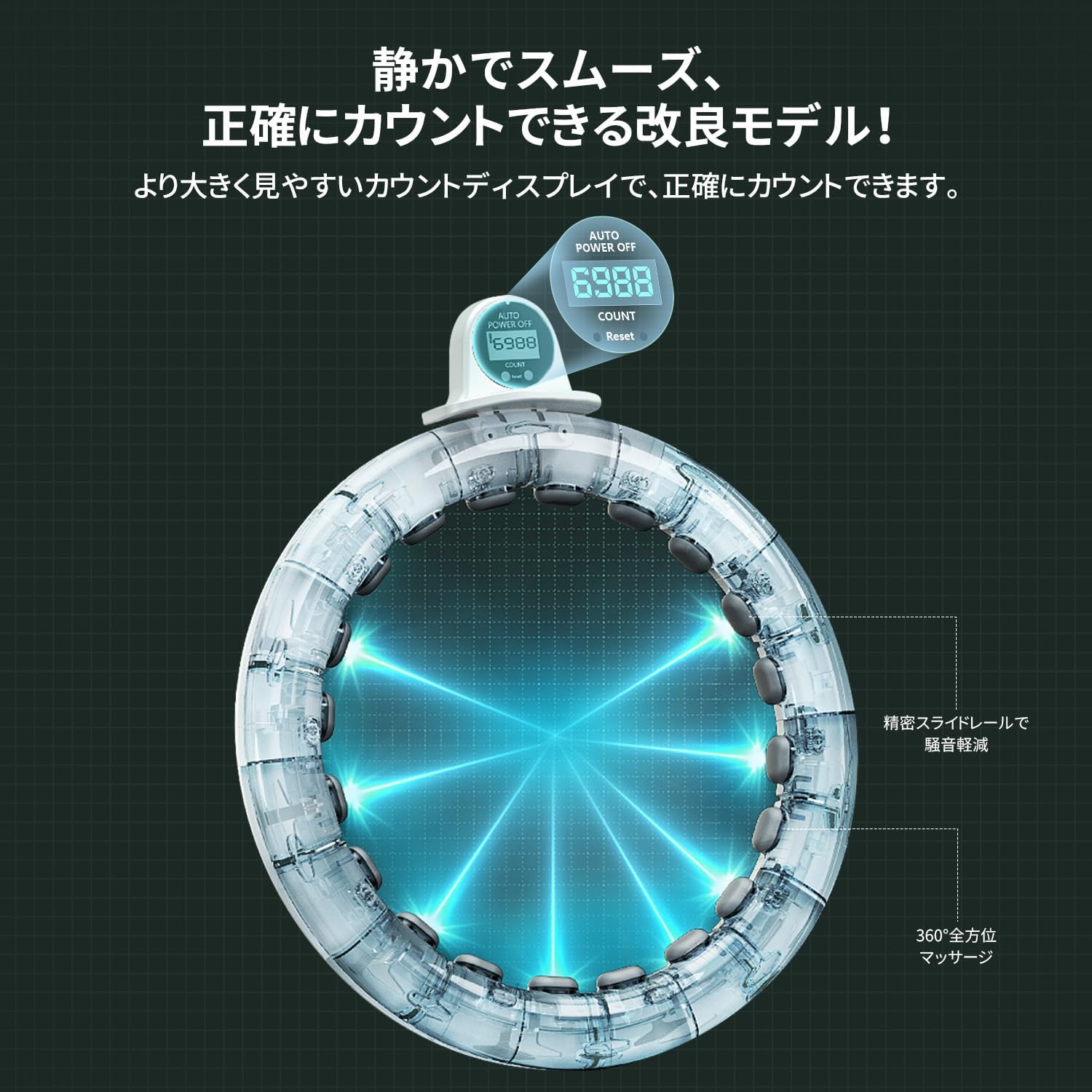 フラフープダイエット用 フラフープ 大人・子供兼用 運動器具 スマートフラフープ 組み立て式 フラフープ フィットネスフープ エクササイズ ダイエット器具 サイズ調整可能 直径約65~110CM - Yolerhome