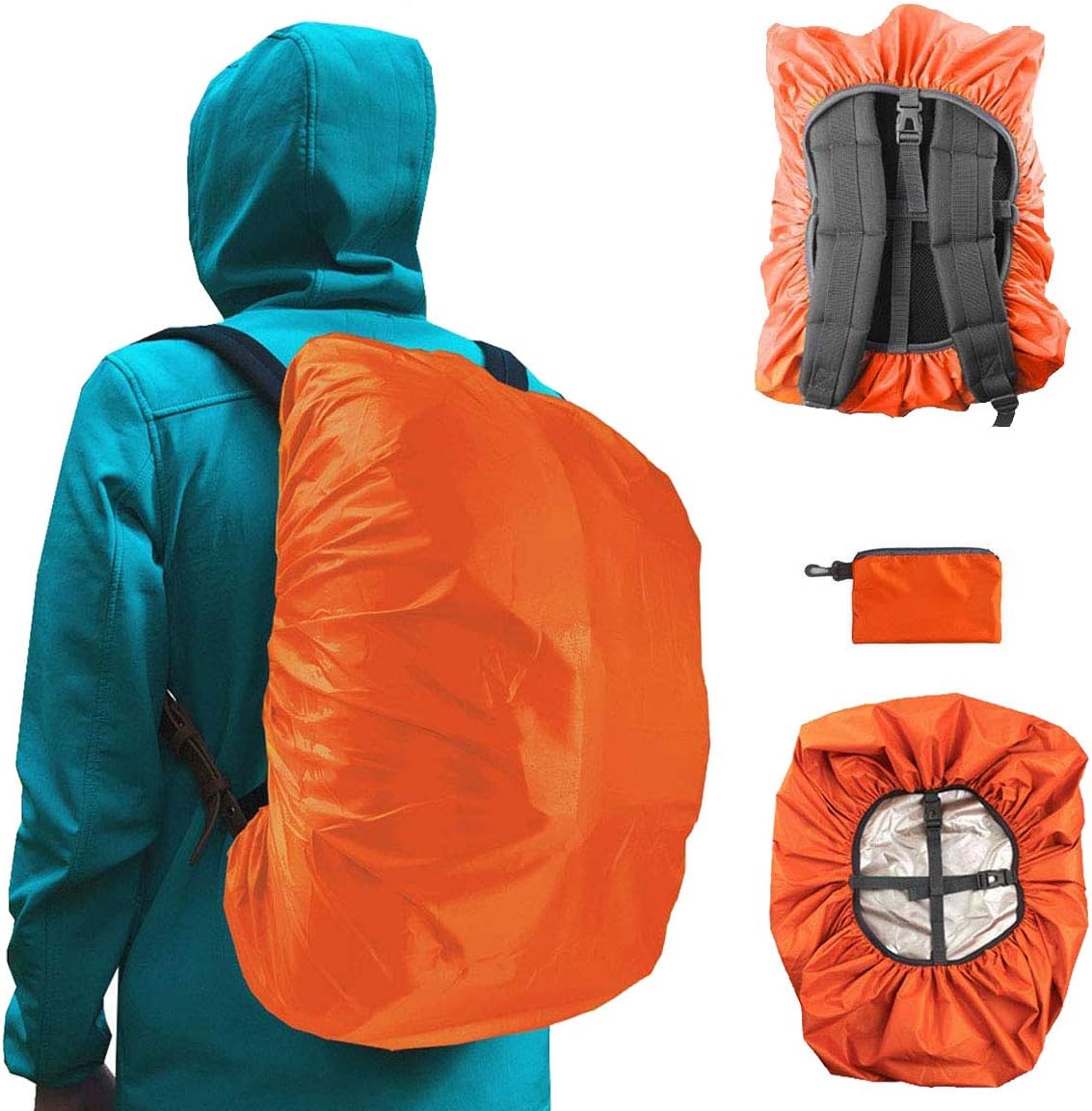 リュックカバー 防水 7色 5サイズ ザックカバー 2倍以上の防水性 四つの防水設計 落下防止 収納袋 - Yolerhome