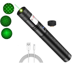 レーザーポインター USB充電式 緑レーザー 長距離 カラス避け ズーム調節 強力 12時間連続照射 指示棒 会議 天体観測 夜釣り 登山 アウトドア 防災 小型