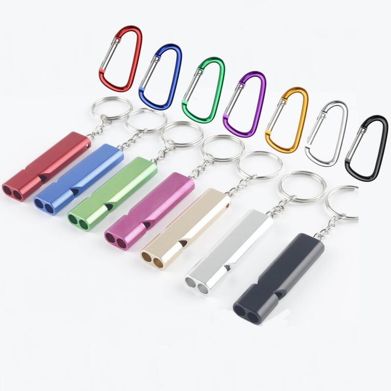 7個 アルミホイッスル 救助笛 防災|常備 緊急サバイバルネックレス付 - Yolerhome