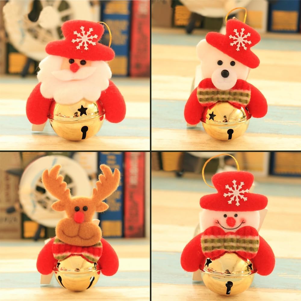 鈴 飾りつり飾り祭りのシーンのペンダント クリスマス ツリー 飾り おしゃれ 吊り下げ飾り 小物 ベル付き クリスマスツリーの飾り パーティーシーンペンダント 8個セット - Yolerhome