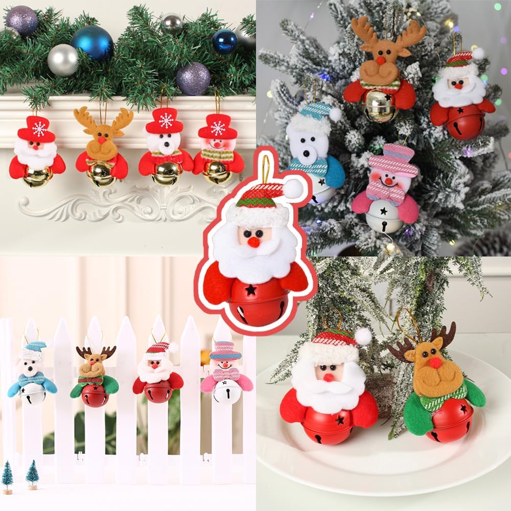 鈴 飾りつり飾り祭りのシーンのペンダント クリスマス ツリー 飾り おしゃれ 吊り下げ飾り 小物 ベル付き クリスマスツリーの飾り パーティーシーンペンダント 8個セット - Yolerhome