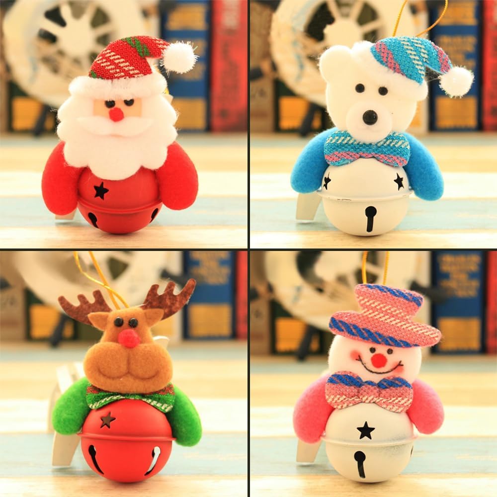 鈴 飾りつり飾り祭りのシーンのペンダント クリスマス ツリー 飾り おしゃれ 吊り下げ飾り 小物 ベル付き クリスマスツリーの飾り パーティーシーンペンダント 8個セット - Yolerhome