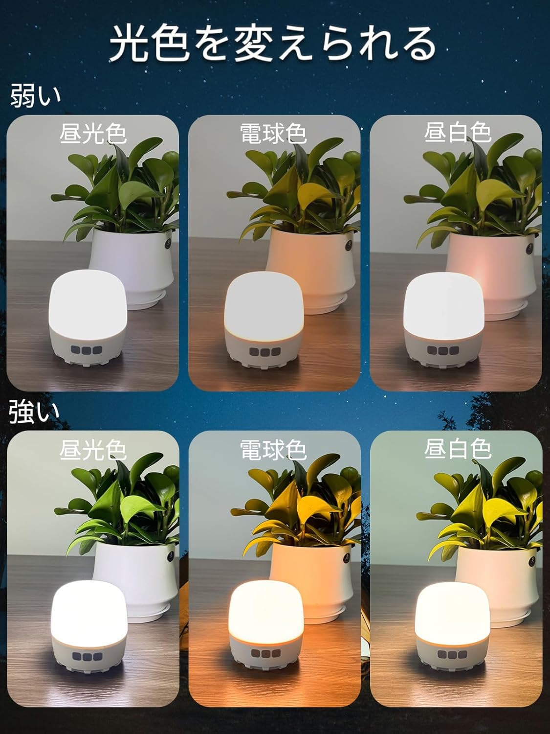 ランタン キャンプランタン 【8000mAh 大容量】 光色/輝度記憶 実用点灯16 - 200時間 昼光色 電球色 昼白色 4色切替 無段階調光 IPX5防水 マグネット内蔵 小型 USB - C充電式 ソロキャンプ キャンプ アウトドア 登山 夜釣り 防災 停電 緊急 非常用 - Yolerhome