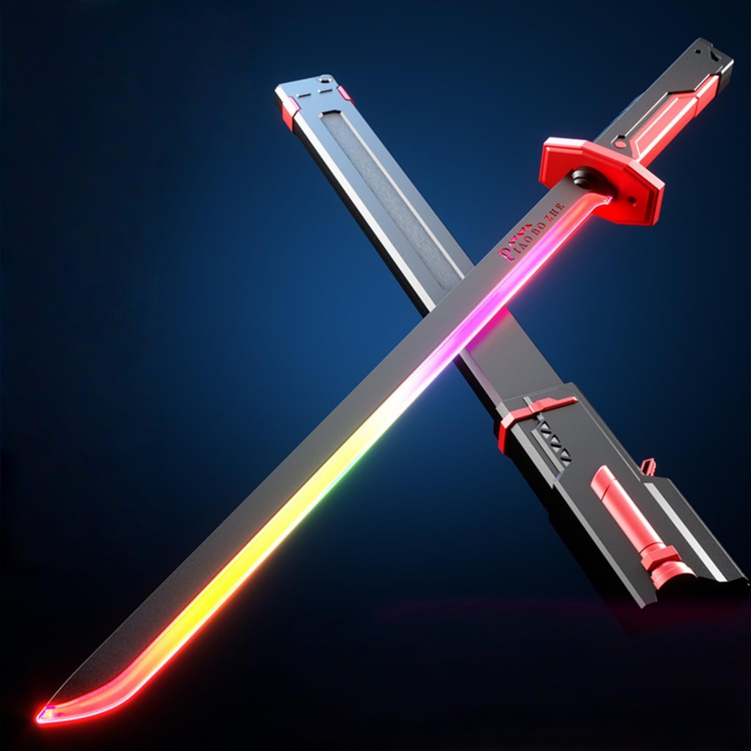 サイバーパンク ライトセーバー スターウォーズ 子供用 レーザーソード スプレー+スパークエフェクト 光る武器 鞘付き シミュレーションソード カタナ 充電式 男の子へのギフト、コスプレ、ロールプレイングに最適 刃幅80cm (グレー) - Yolerhome