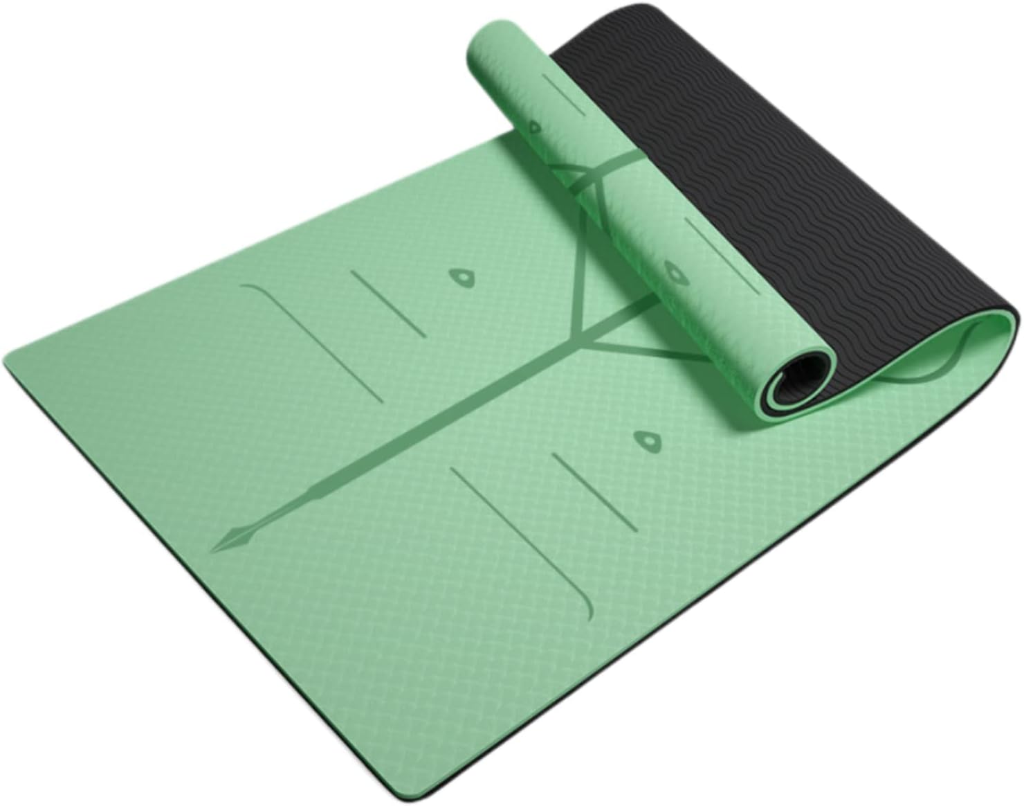 【ヨガマット】厚手8mm 折りたたみ TPE 滑り止め フィットネスマット 筋トレ・ピラティス・ストレッチ・自宅トレーニング用 耐久性抜群 軽量・収納簡単 初心者〜上級者対応 - yoler - Yolerhome