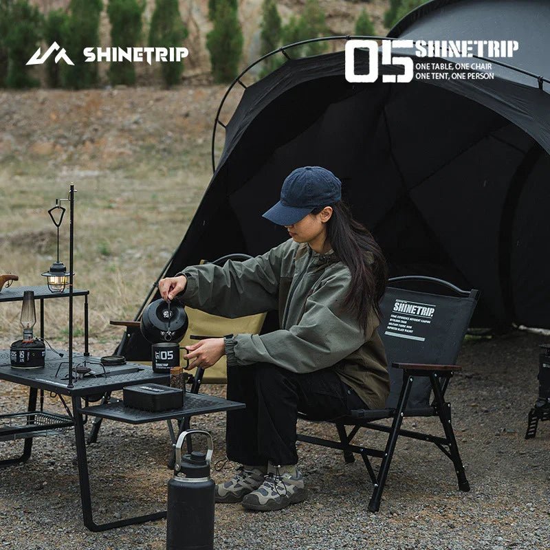 ウッドフレームチェアナチュラル/ブラック折りたたみチェアウッドチェアアウトドアキャンプBBQチェアリング - Yolerhome