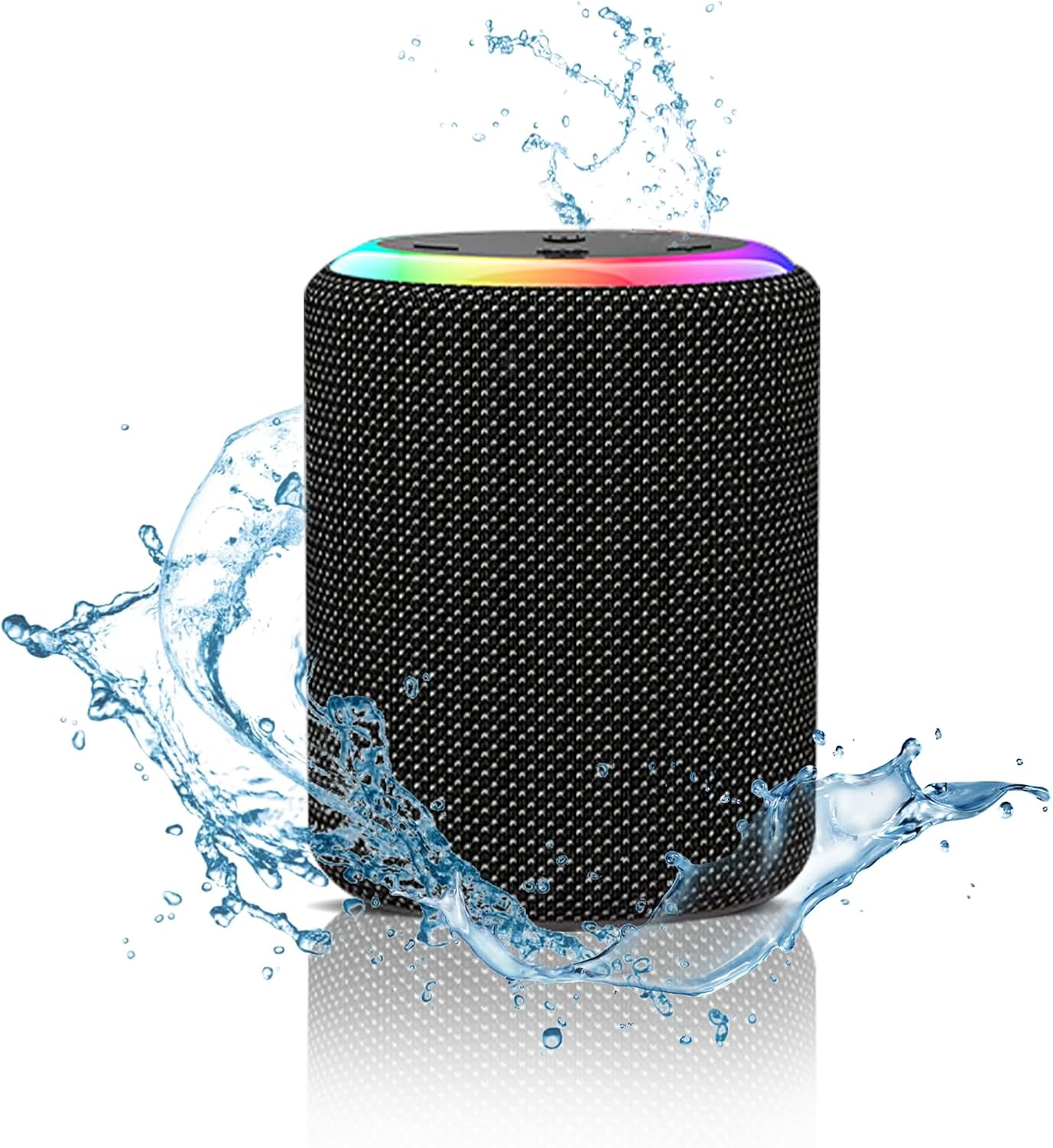 Bluetoothスピーカー ワイヤレススピーカー 小型 HIFI音質 大音量 ポータブルスピーカー【2025年の新アップグレード】 Bluetooth5.3 LEDライト付き Type - C充電 IPX7防水 AUX対応 マイク内蔵/TWS機能/TFカード対応/2台ペアリング お風呂 スマホ PC 車用 - Yolerhome