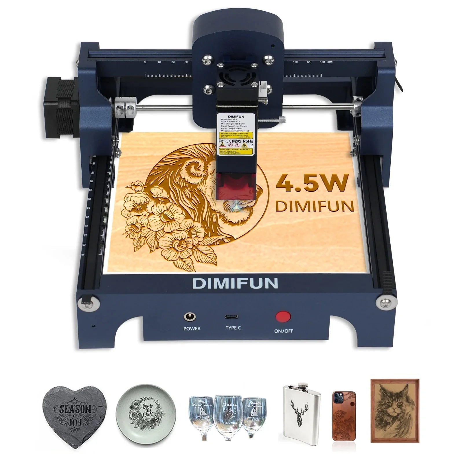 小型レーザー彫刻機ポータブルミニ卓上マーキング機全自動レタリングマイクロマーキングDIY屋台 - Yolerhome