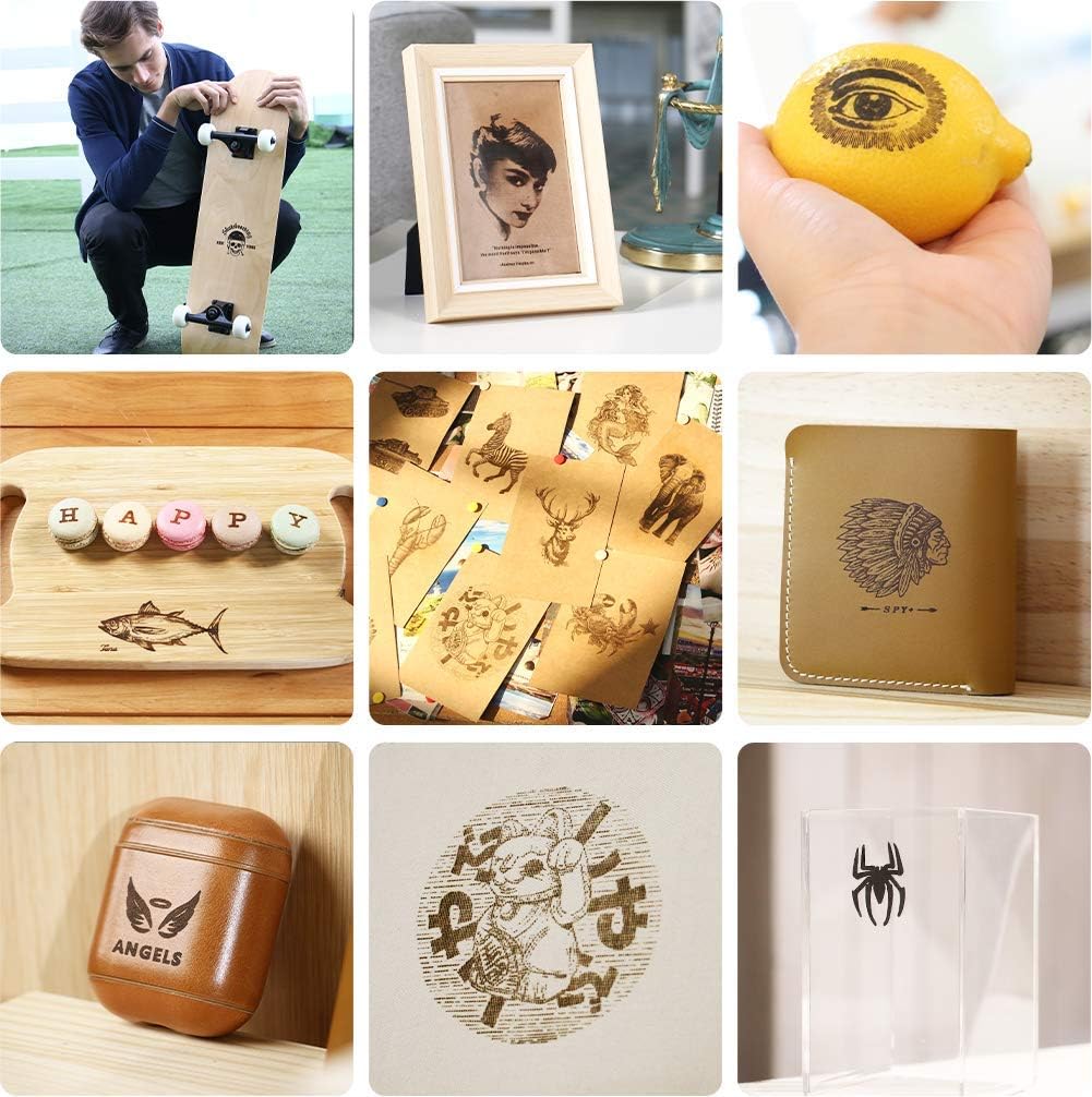 レーザー彫刻機 折り畳み式 小型 レーザー刻印機 超コンパクト 初心者向けレーザー彫刻 家庭用レーザー加工機 DIY プレゼント 木 紙 革 布 果物 加工可 日本語アプリ簡単操作 PC使用不可 レーザークラス1 (電動スタン付き) - Yolerhome