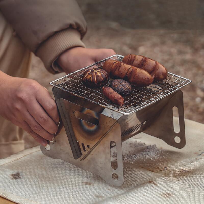 バーベキューコンロ 卓上用ミニコンロ 超軽量 コンパクト 炭火焼き