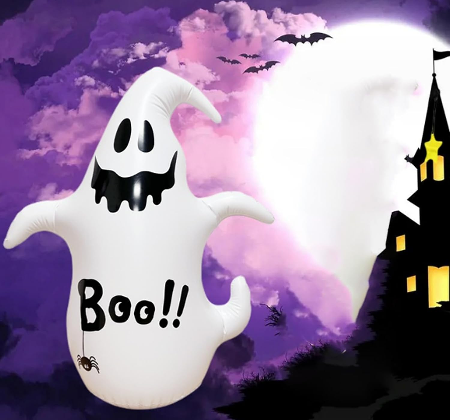 ハロウィン 飾り ロッキング ゴースト バルーン 飾り ハロウィン 幽霊 置物 屋内 屋外 仮装 ホームデコレーション用小物 ィー 飾り付け 豪華 仮装 学園祭 パーティ用 【特大 H 135cm】 - Yolerhome