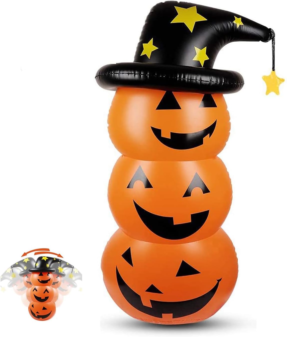 ハロウィン かぼちゃ バルーン 飾り パンプキン 特大 H 140cm カボチャ風船 ロッキング パーティー 飾り付け 雰囲気満点 小道具 店舗 家庭用 お化け屋敷 デコレーション用小物 - Yolerhome