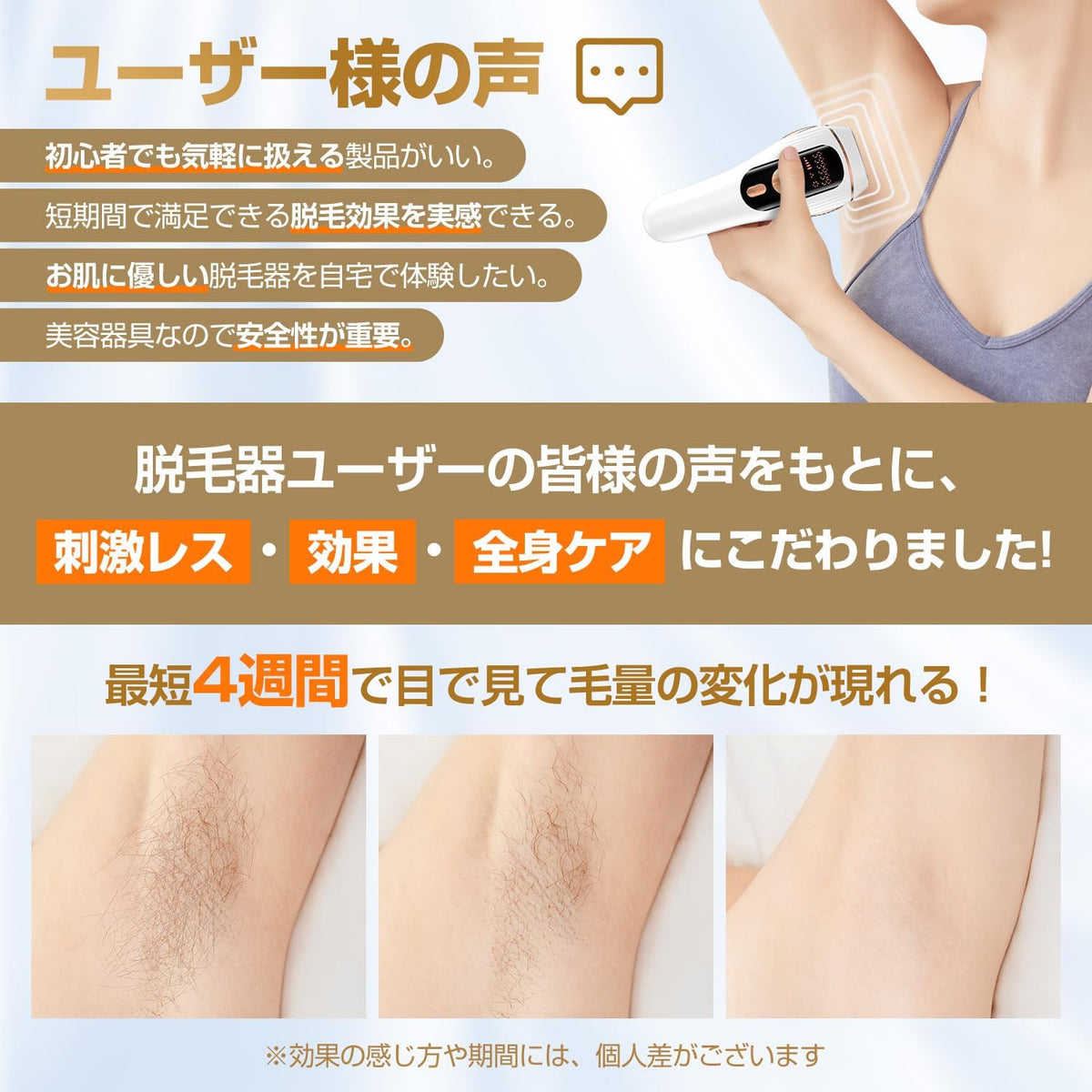 サロン級】IPL光脱毛器 全身用 男女兼用 髭脱毛対応 VIO脱毛可能 