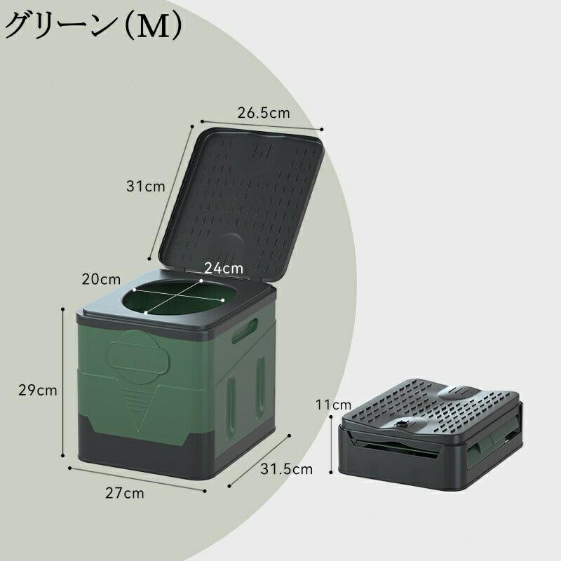 携帯トイレ L簡易トイレセット キャンプ トイレ 便座 建設現場に最適 防災トイレ 折りたたみ 緊急トイレ キャンプ ハイキング 旅行 仮設トイレ - Yolerhome
