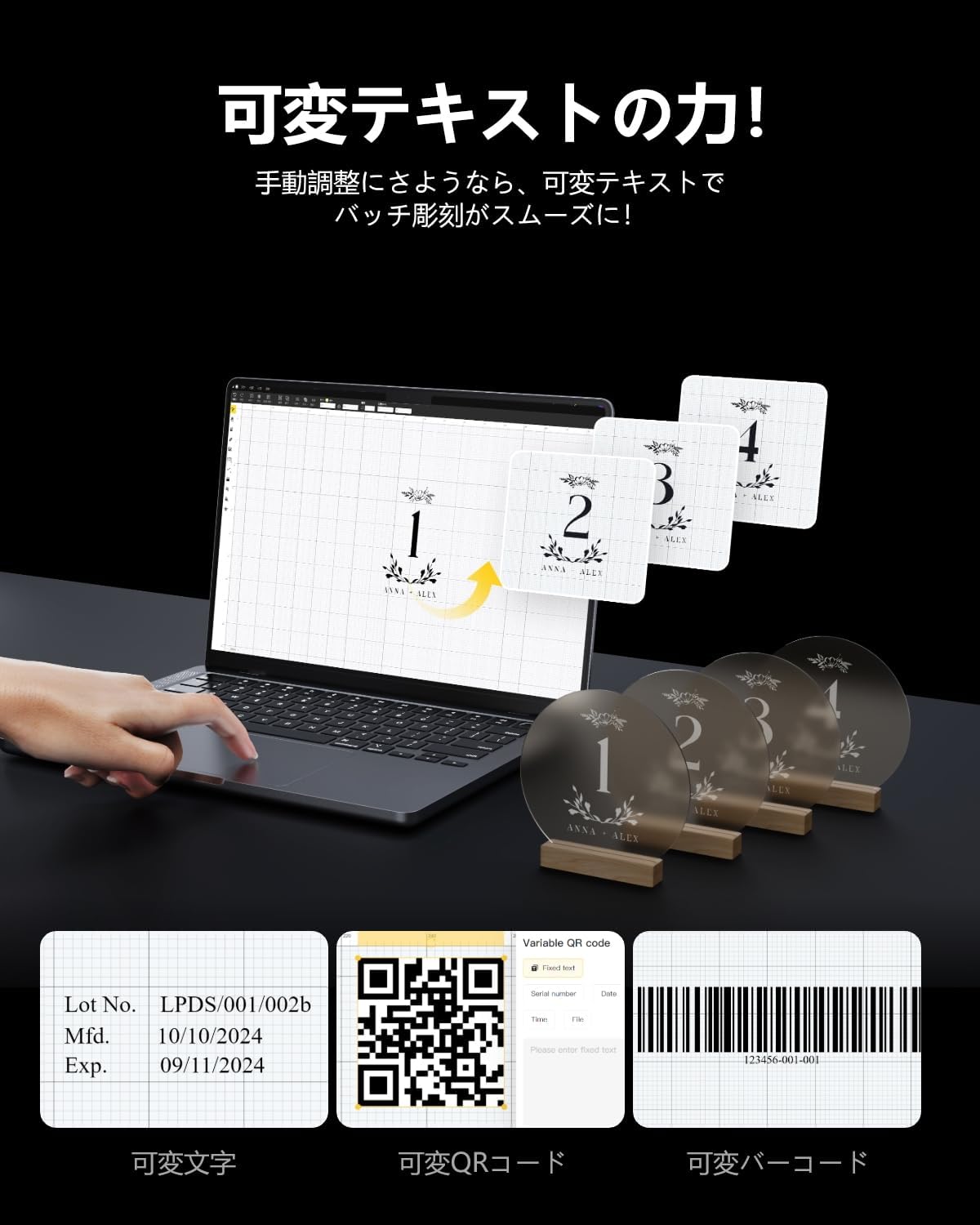 Laserpecker 5 レーザー彫刻機 レーザー加工機 20Wファイバーレーザー＆20Wダイオードレーザー 10000mm/s超高速バッチ彫刻 0.0027mm 超高精度 木材 金属レーザーカッター 金属加工 深彫り 木材や石 にエンボス加工160mmx300mm 平面作業領域 曲面彫刻可 Wifi＆USB接続 Lightburn対応 簡単操作 日本語アプリ対応 高性能 企業用 レーザー刻印機 - Yolerhome