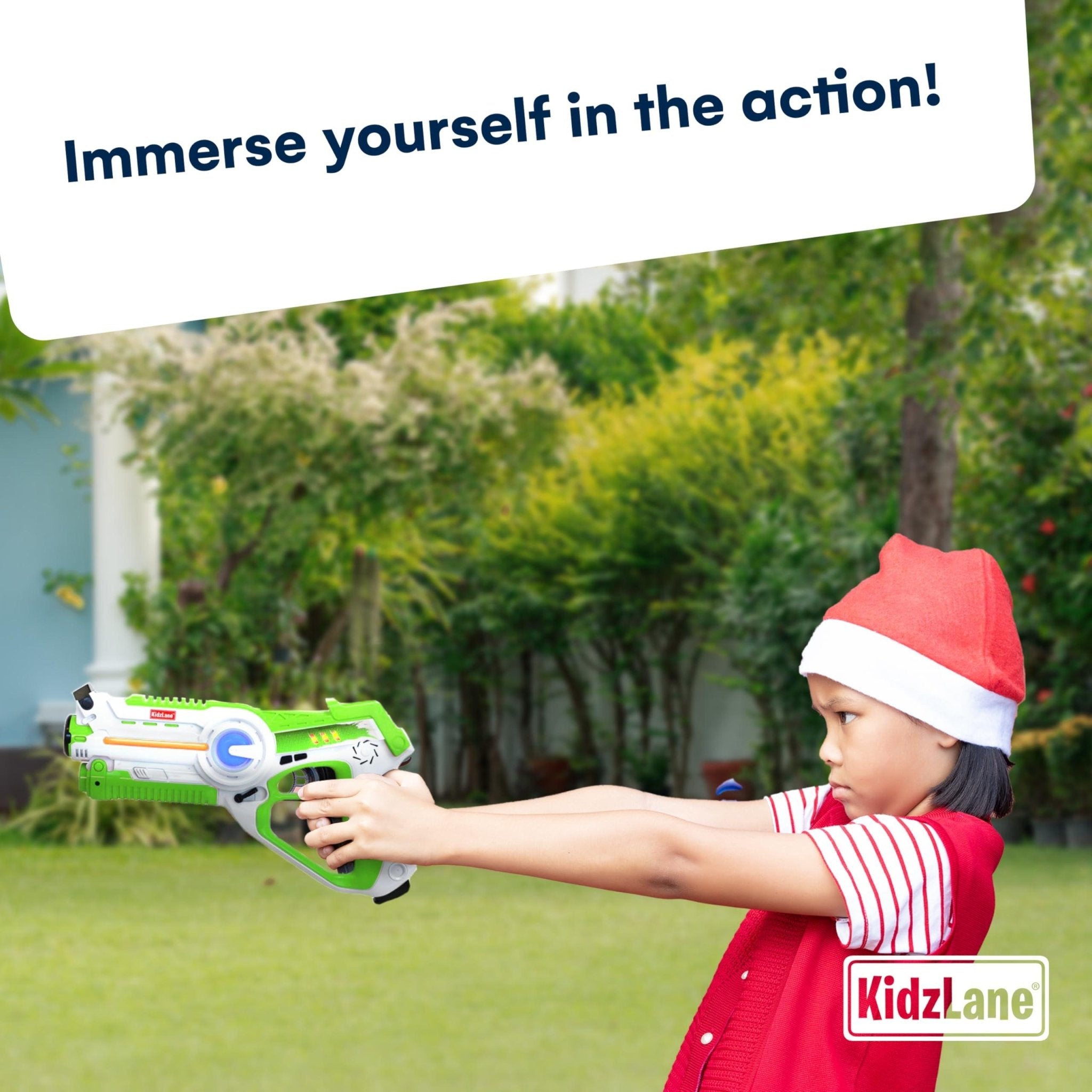 レーザータグガンLazer Tagゲームのセット4マルチプレーヤー赤外線LazerガンToy for Kidsインドアアウトドア大人のレーザータグキット – - Yolerhome