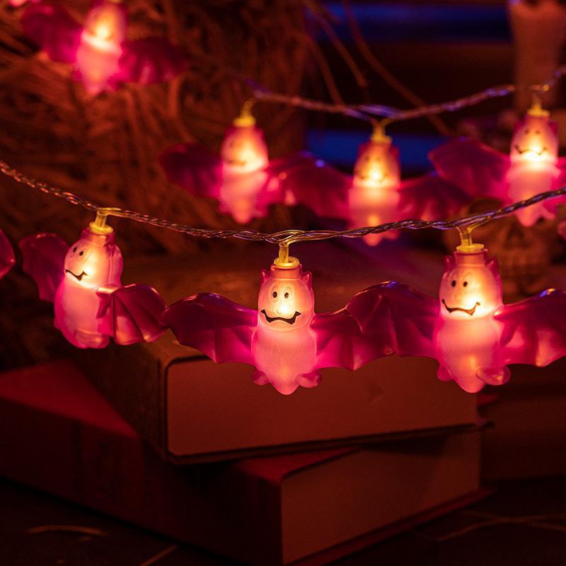 ハロウィン 飾り LEDライト 20球 全長3メートル パンプキンライト お化け コウモリ 装飾リモコン付属 屋外 イルミネーション 新年会 クリスマス 祭りの雰囲気 庭屋外 デコレーションライト (魔女帽子パンプキン3m20球, usbリモコン) - Yolerhome