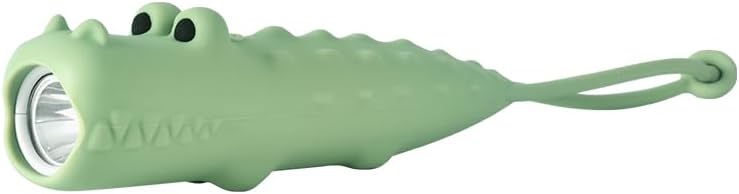 新型の充電可能なワニLED懐中電灯、かわいい動物の形をしたシリカゲル懐中電灯、快適なタッチ長押しで明るさを調節携帯用屋外照明クリエイティブライト。 - Yolerhome