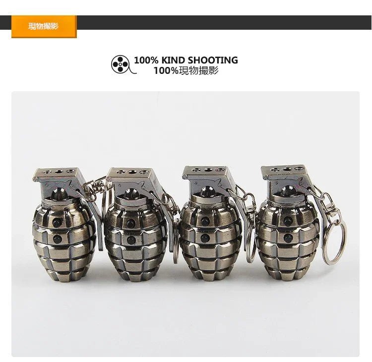 シミュレーショングレネードレーザーキーホルダーLED照明ミニ懐中電灯カスタムペンダント手榴弾メーカー卸売 - Yolerhome