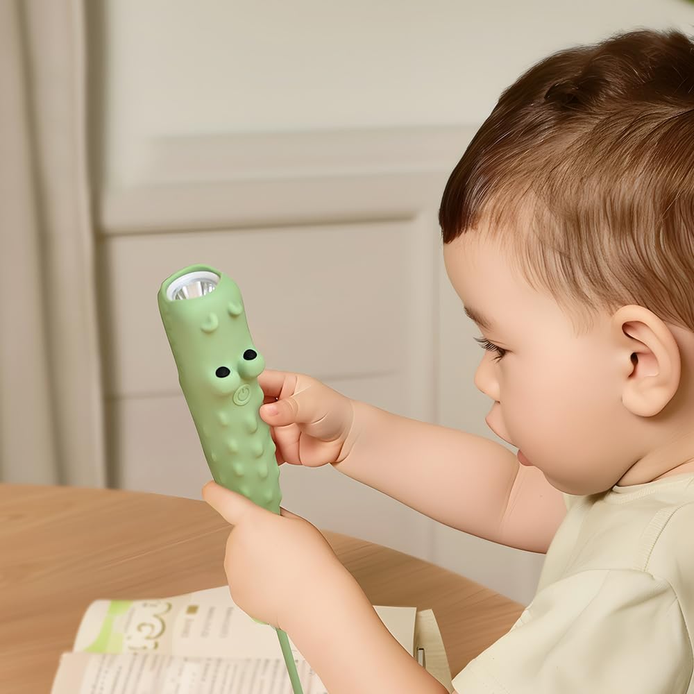 新型の充電可能なワニLED懐中電灯、かわいい動物の形をしたシリカゲル懐中電灯、快適なタッチ長押しで明るさを調節携帯用屋外照明クリエイティブライト。 - Yolerhome