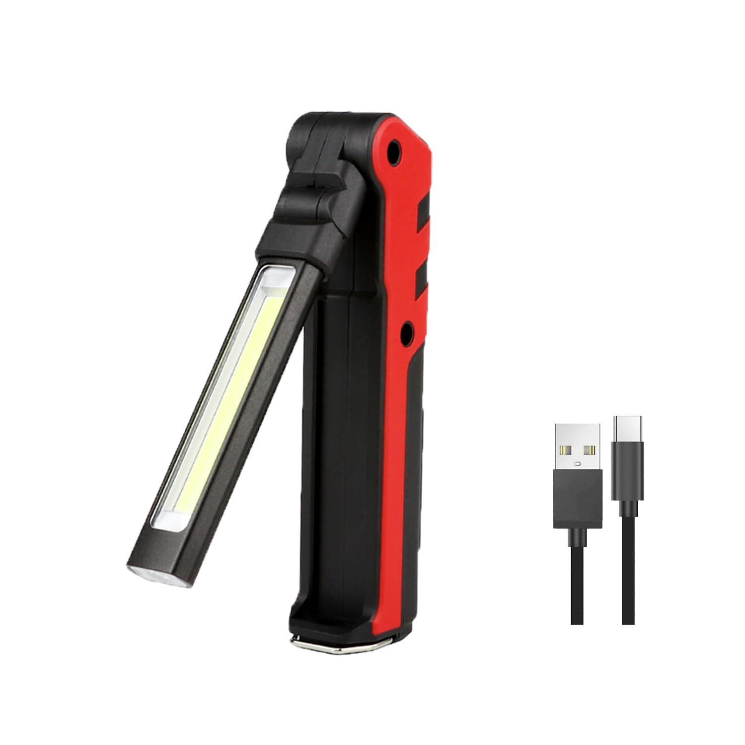 LED作業灯 高輝度 800ルーメン ワークライト USB充電式 折り畳み式
