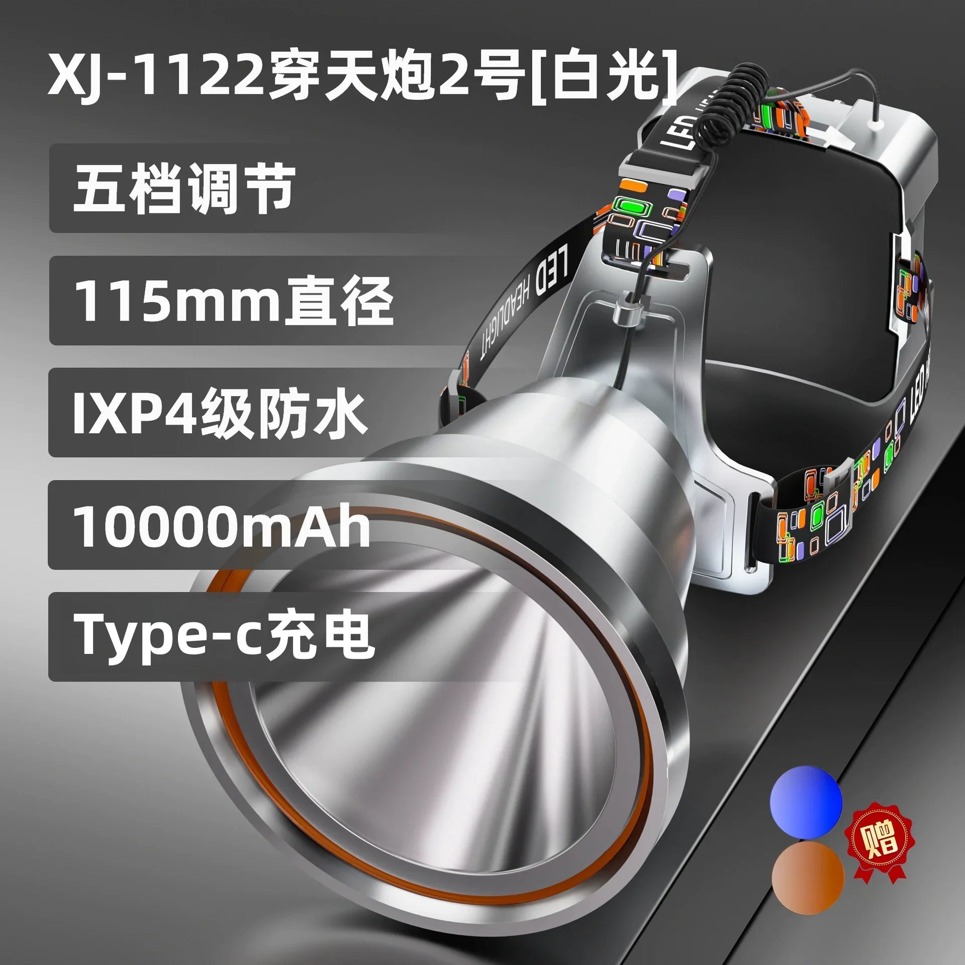 超高輝度LEDヘッドライト 充電式・長時間稼働 夜釣り・海辺作業・アウトドア用 感応式ヘッドマウントランプ - Yolerhome