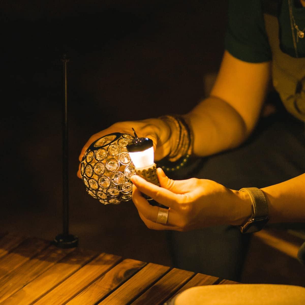 ランタンシェード ゴールゼロ シェード クリスタル LED ミニランタン ランプシェードgzshade - Yolerhome