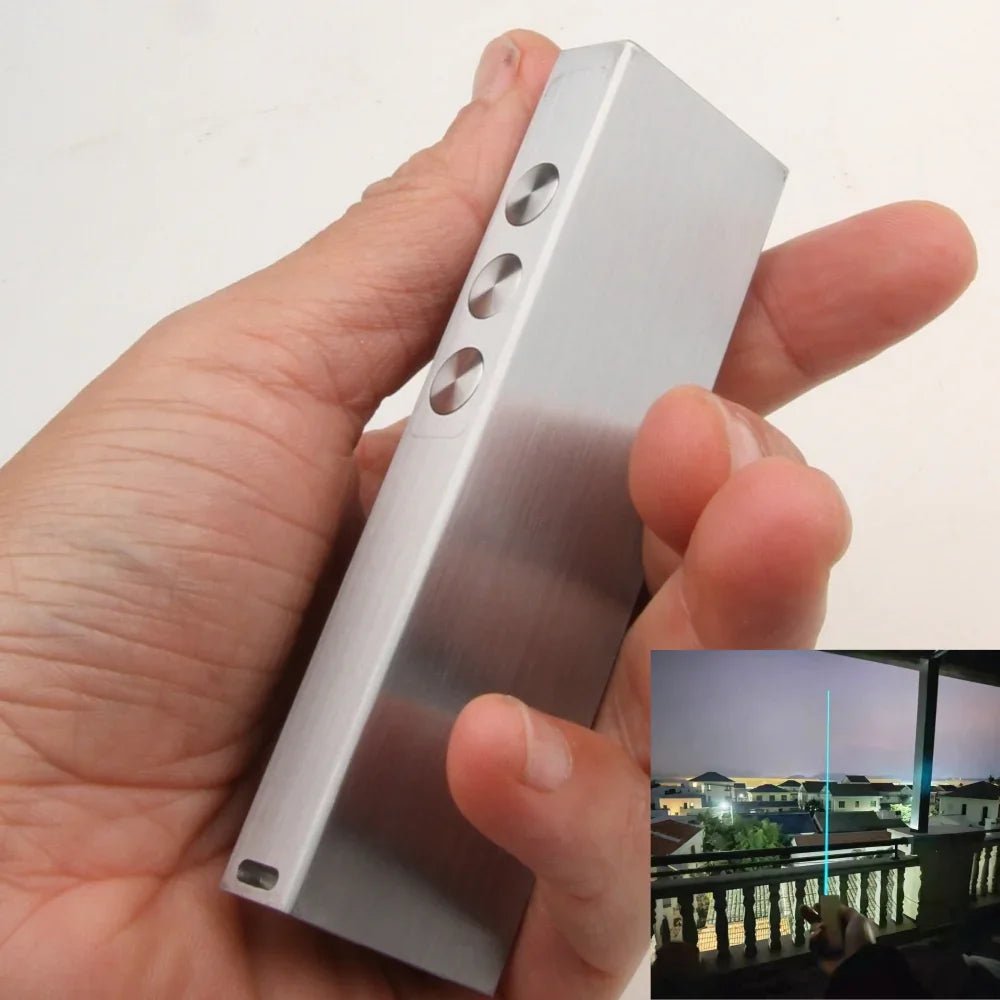 LED懐中電灯レーザー兼用 正方形ステンレス製 SANWU指星ペン USB充電式 高出力ライト 教学・建築デモ用 - Yolerhome