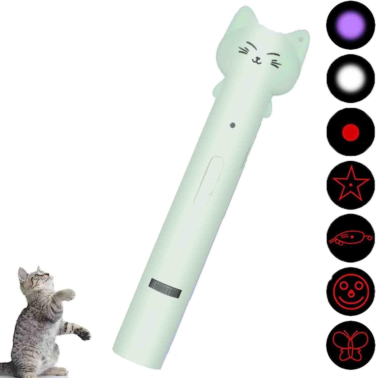 猫おもちゃ【愛猫の運動不足とストレス解消】 【電池不要の充電式】LEDポインター 光るおもちゃ 猫 ポインター ねこじゃらし USBタイプ 便利 ポケット入れる可能 レーザーで猫をあやす レーザー パープル - Yolerhome