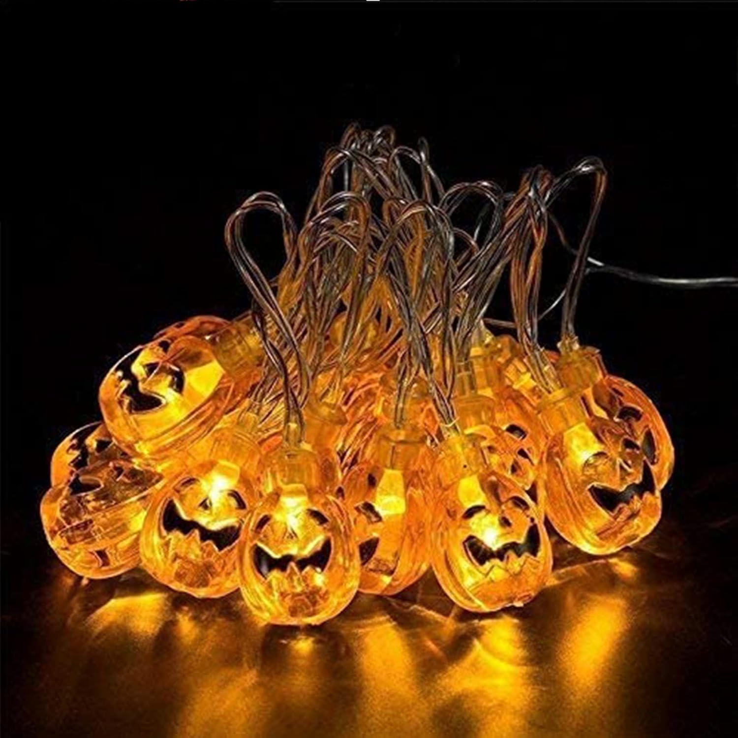 ハロウィン かぼちゃライト LEDライト ストリングライトUSB充電式 40球 6m ハロウィーン 飾りライト ストリングスライト パンプキンライト Halloween装飾 バー/居酒屋(カボチャ) - Yolerhome