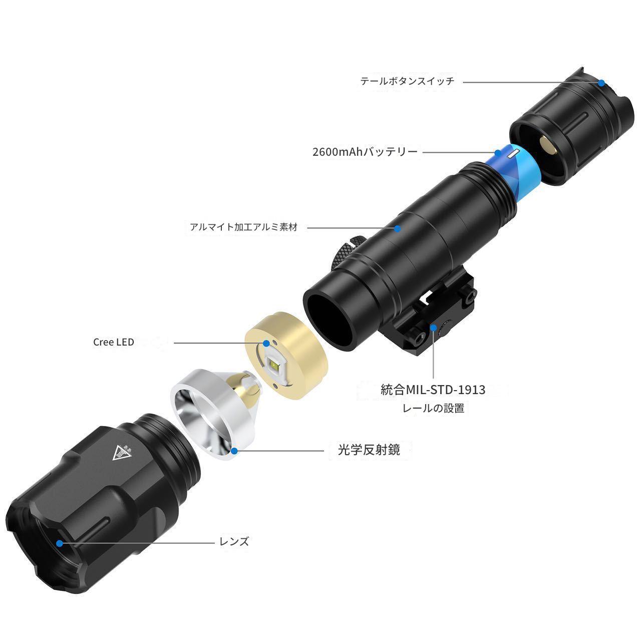 グレアブラスター強力点滅LEDライト 制圧に最適な護身用ライト　ブレアブラスター 最強の護身用ライト グレアブラスター ライトタイプ X - 13T 黒 ブラック 護身グッズ ミリタリー タクティカル 防災 セキュリティ 防犯 最強 ライト 懐中電灯 フラッシュライト 強力 アウトドア サバゲー 防災グッズ おすすめ 【送料無料】 ポイント消化 スーパーSALE - Yolerhome