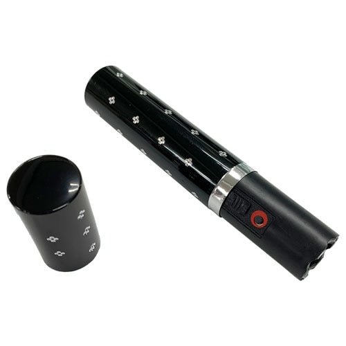 【リップスティック型スタンガン】ブラック 手のひらサイズ 携帯便利 LEDライト搭載 女性向け 防犯用 自宅・通勤・アウトドア対応 セキュリティグッズ - yoler - Yolerhome