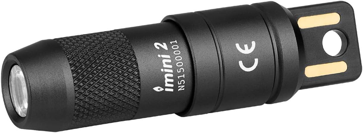 OLIGHT(オーライト) Imini2 懐中電灯 ミニライト ハンディライト キーホルダーライト 50ルーメン USB充電式 一瞬で点灯 小型 軽量 緊急用 強力 防災 夜道(ブラック) - Yolerhome