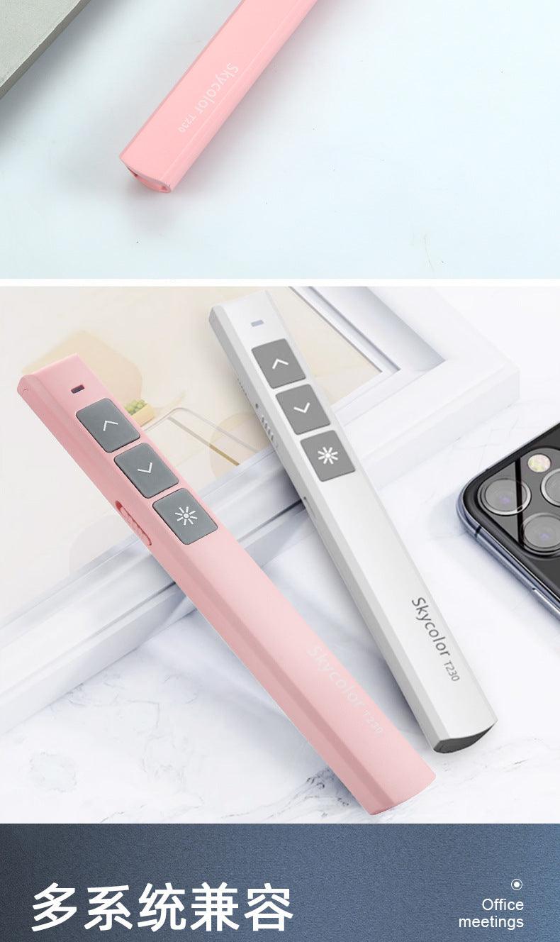 レーザーポインター PPTスライド用リモート ワイヤレス プレゼンター USB充電式 リモートコントロール PSC認証済み ハイパーリンク操作 PowerPoint、Keynote、Google等対応 収納パック付き ブラック - Yolerhome