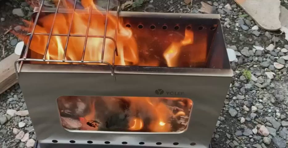 2次燃焼焚き火台 薪ストーブ TKB01 収納袋付 24時間出荷 二層構造 ガラス窓 収納バッグ付 キャンプ アウトドア 焚き火 雰囲気 めちゃくちゃ燃える 焚き火料理 ファイヤー 焚火台 TKB01 シルバー 炭