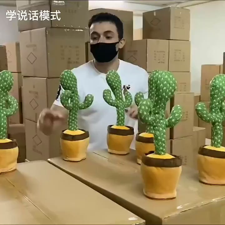 踊るサボテン おもちゃ サボテン 踊る/ダンシング/動く/歌う/録音 真似するぬいぐるみ サボテンおもちゃ talking cactus toy for kids 子供の日 誕生日 クリスマス ハロウィン 新年 プレゼントクリスマスギフト 子供向け 英語の歌付き 音量調節可能 充電モデル クリスマス飾り