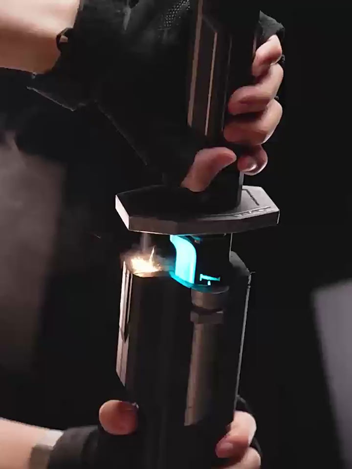 サイバーパンク ライトセーバー スターウォーズ 子供用 レーザーソード スプレー+スパークエフェクト 光る武器 鞘付き シミュレーションソード カタナ 充電式 男の子へのギフト、コスプレ、ロールプレイングに最適 刃幅80cm (グレー)