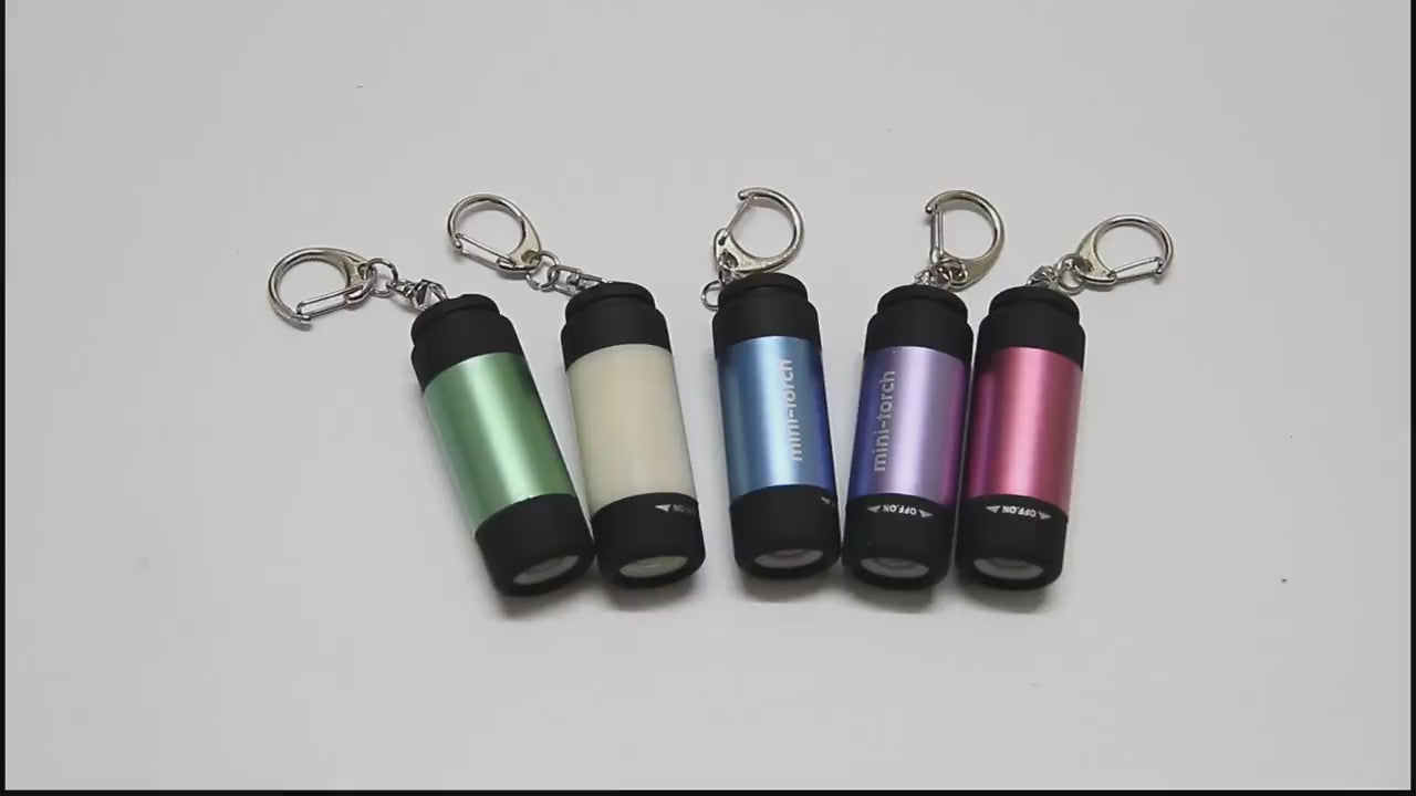 USB rechargeable mini LED flashlight, strong light and waterproof design, small key light, torch-type compact lighting light, ideal for carrying around at night